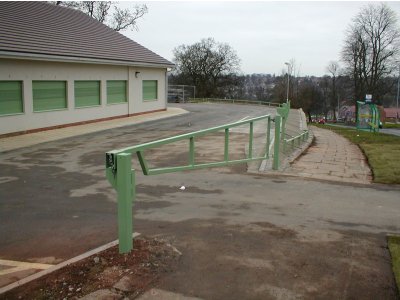 galvanized and powder coated mild steel barrier gate