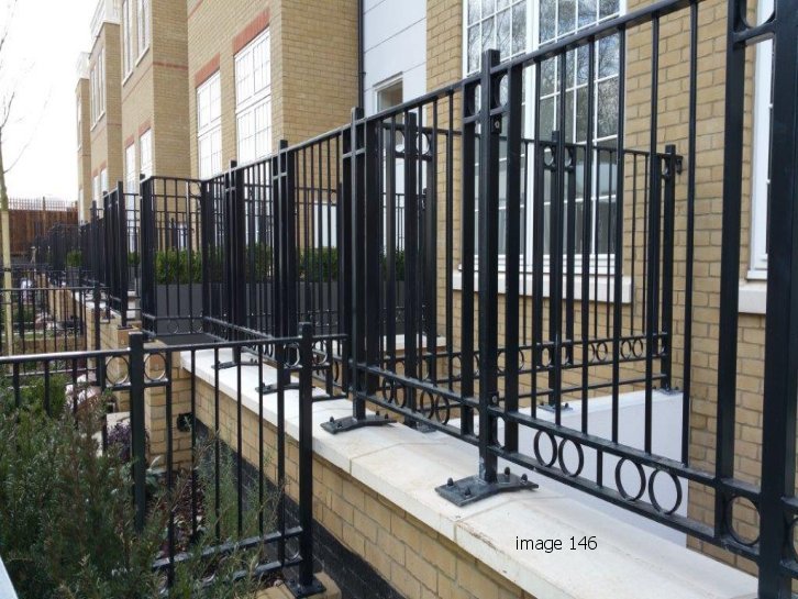 galvanized and powder coated mild steel decorative flat top railings