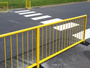 M1 pedestrian Guardrail used for walkway segregation