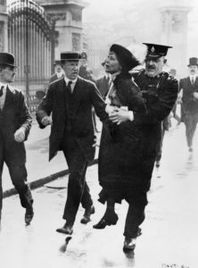 Mrs_Emmeline_Pankhurst,_Leader_of_the_Women's_Suffragette_movement,_is_arrested_outside_Buckingham_Palace_while_trying_to_present_a_petition_to_King_George_V_in_May_1914._Q81486